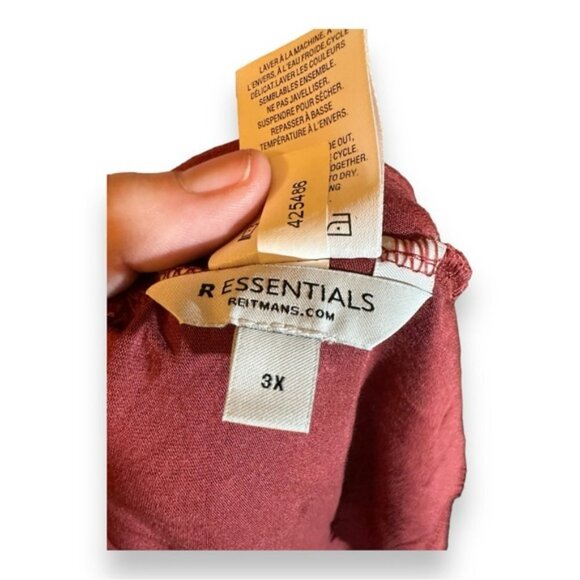 Women’s 3X Reitmans R Essentials Reversible Dusty Rose Scoop Neck Tank Top 22 24 - Picture 7 of 8